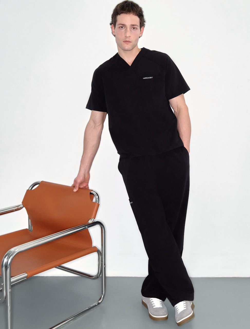 Брюки свободные мужские (XL, Черный)