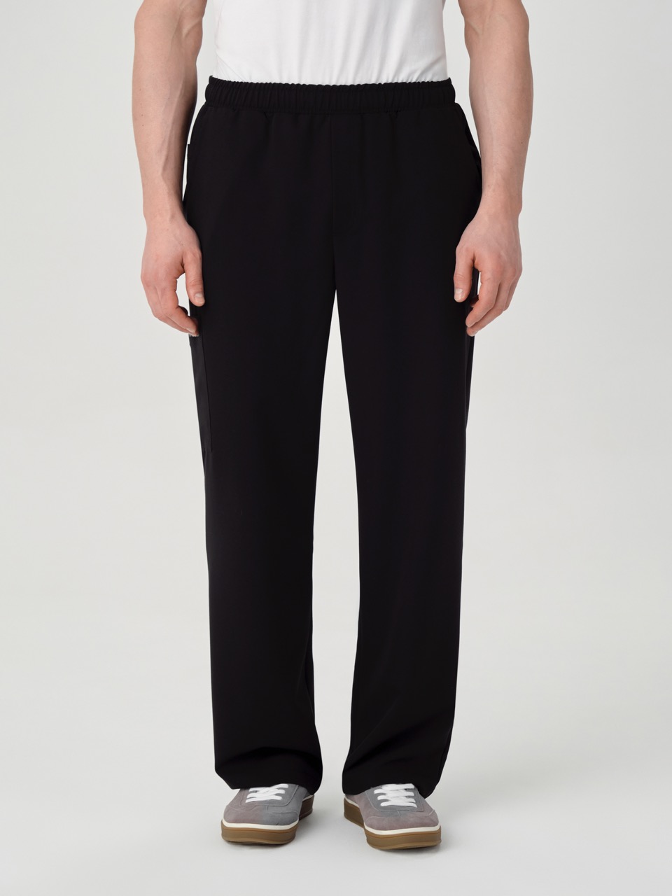 Брюки свободные мужские (XL, Черный)