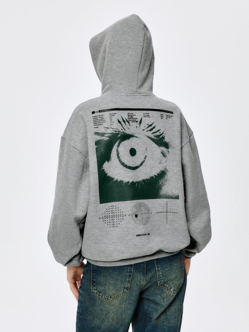 Худи Глаза (L-XL, Меланж)