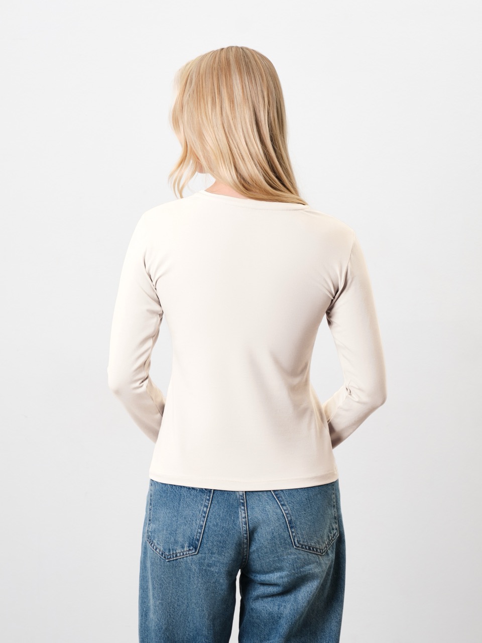 Лонгслив Женский (XL, Айвори)