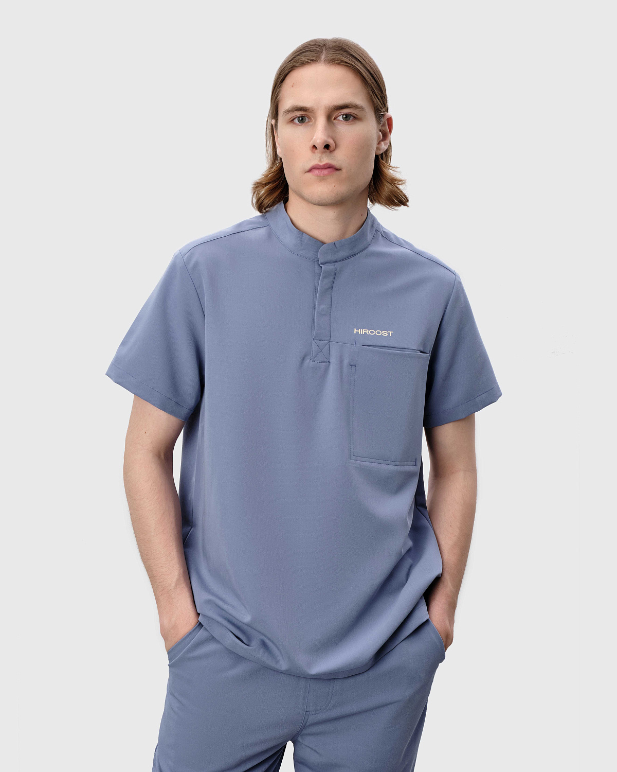 Топ с воротником стойкой мужской (3XL, Маренго)