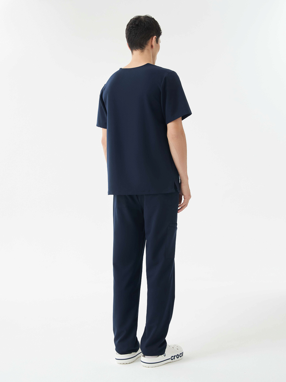 Брюки свободные мужские (3XL, Темно-синий)