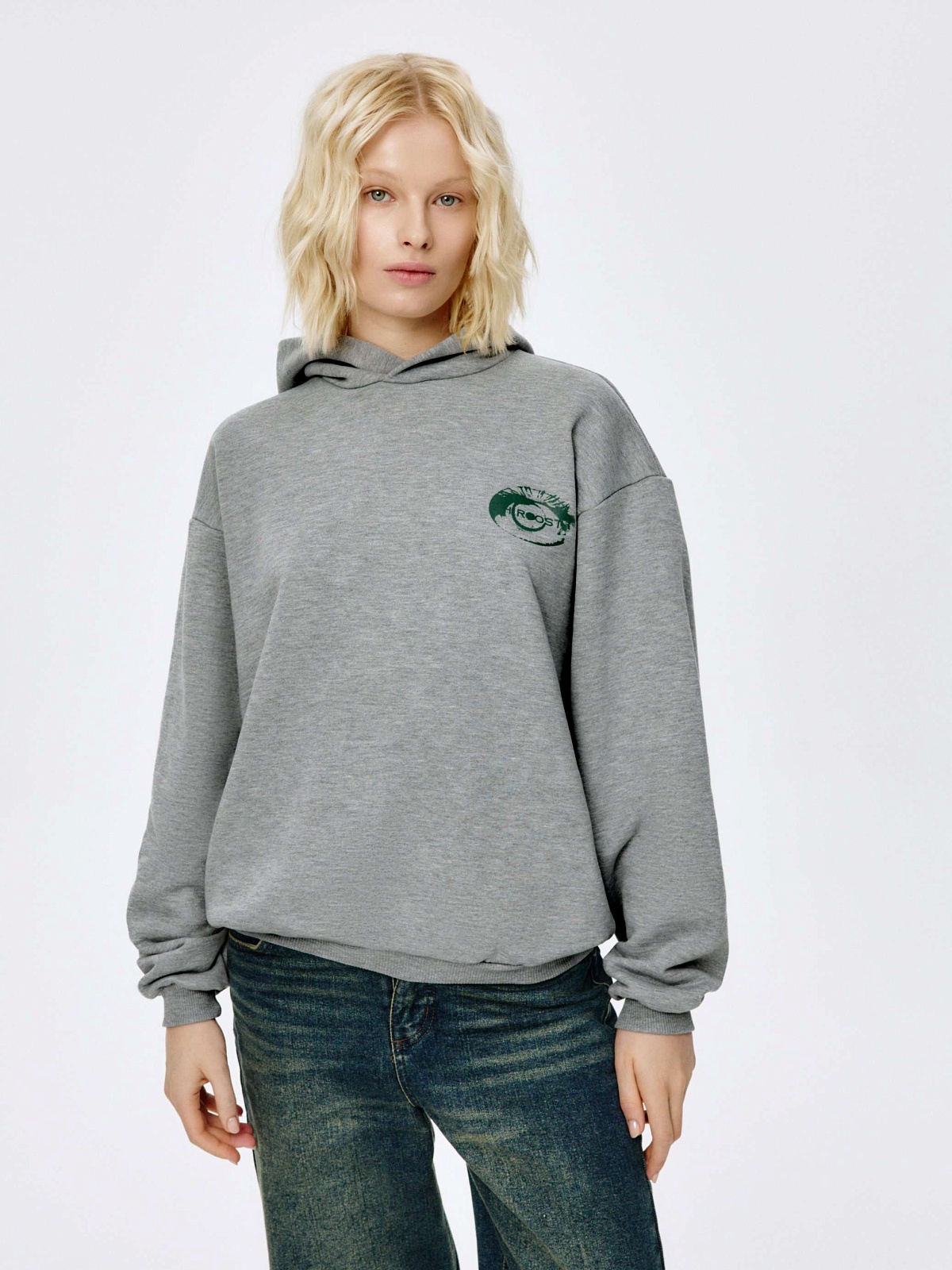 Худи Глаза (L-XL, Меланж)