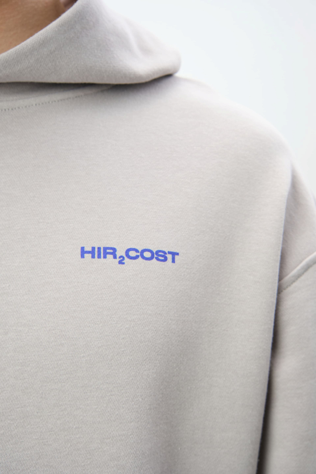 Худи с карманом Hircost 2.0 (XL, Светло-серый)