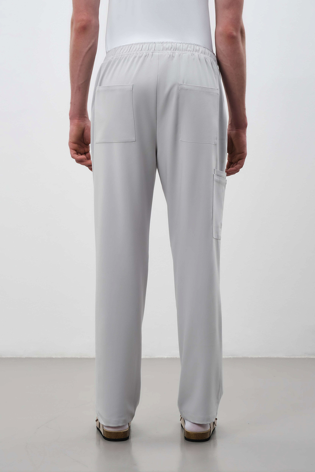 Брюки свободные мужские (XS, Светло-серый)