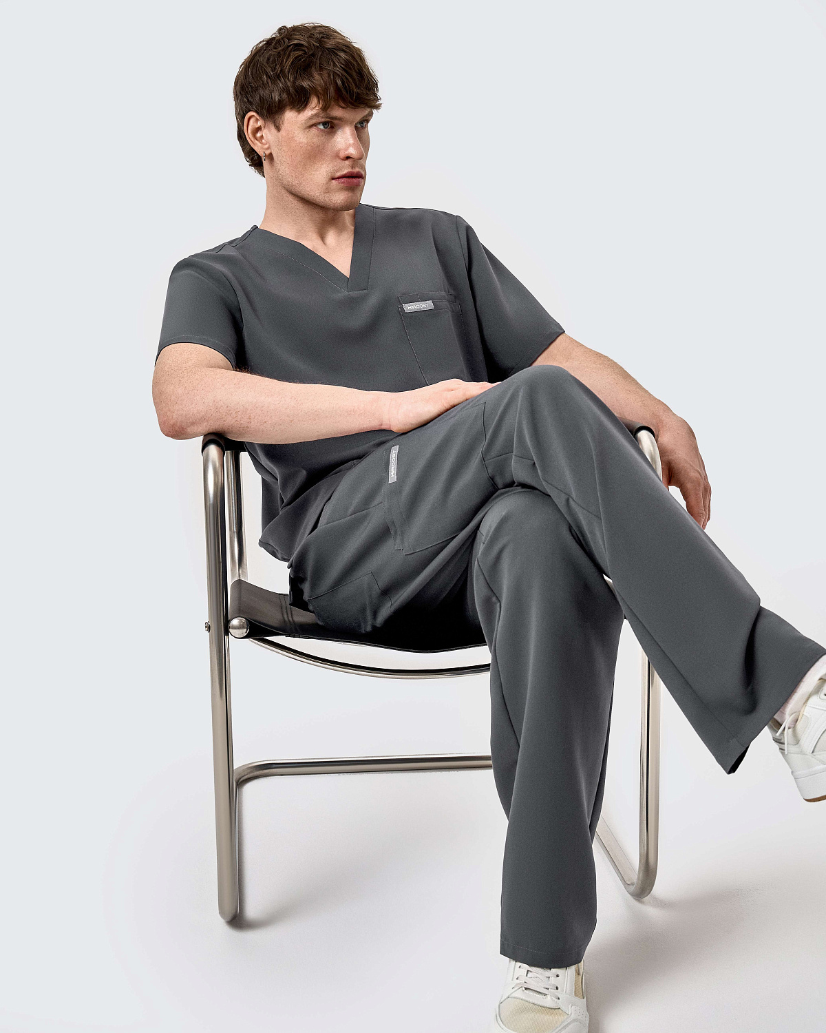 Брюки свободные мужские (XS, Космически-серый)