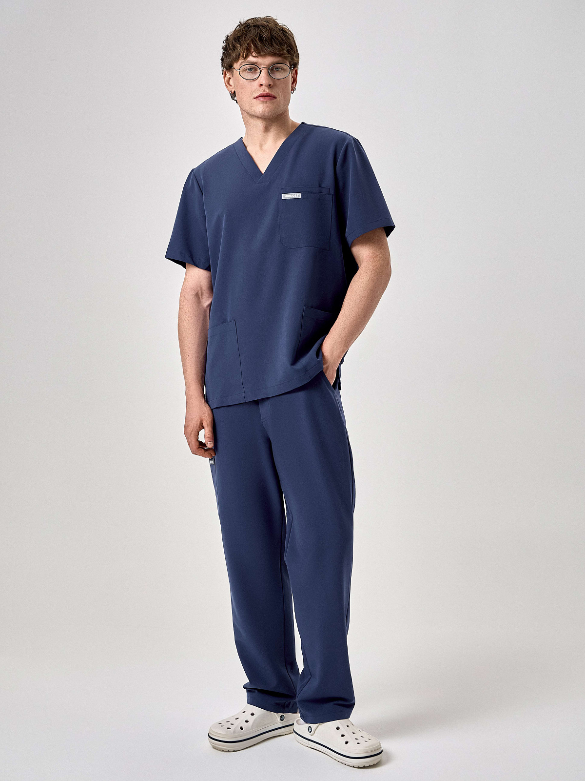 Брюки свободные мужские (XS, Индиго)