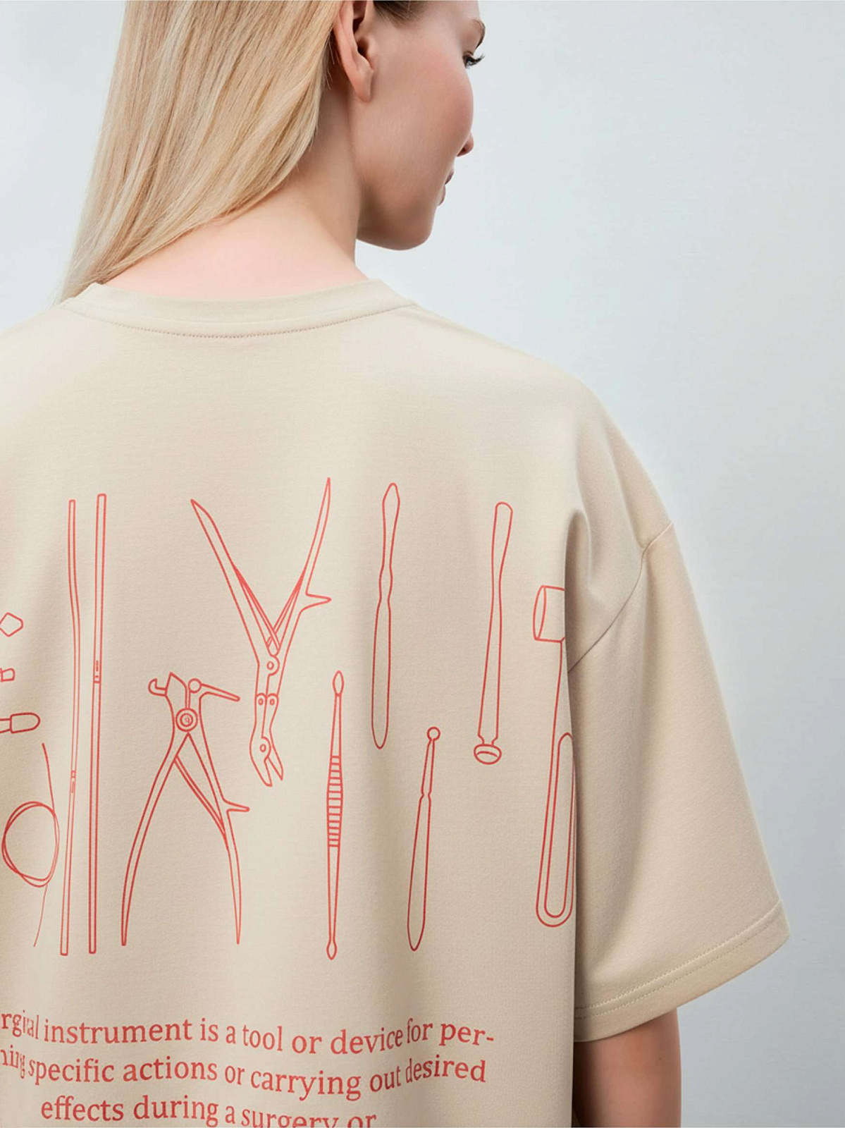 Футболка Хирургические Инструменты (XL, Латте)