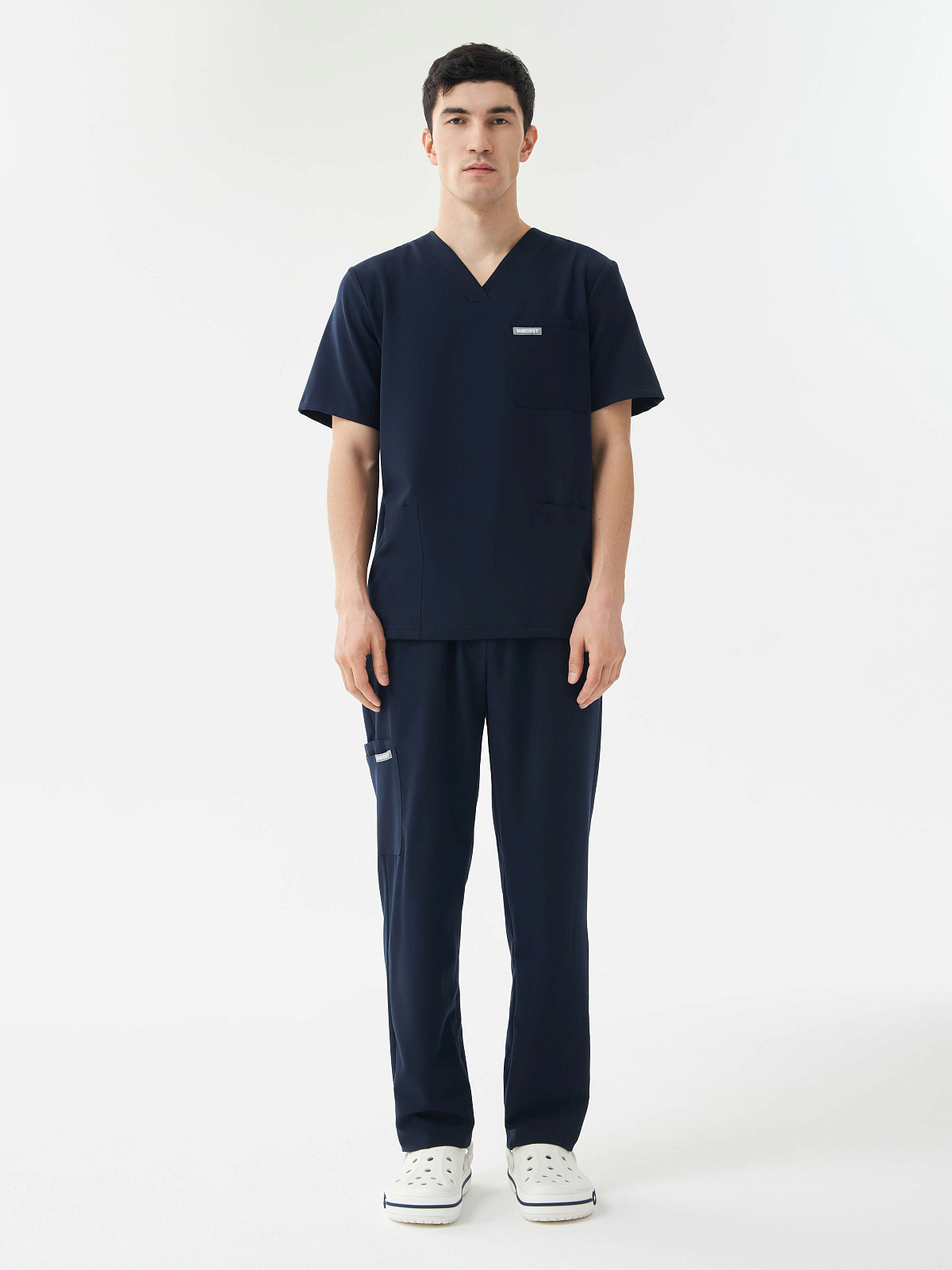 Брюки свободные мужские (3XL, Темно-синий)