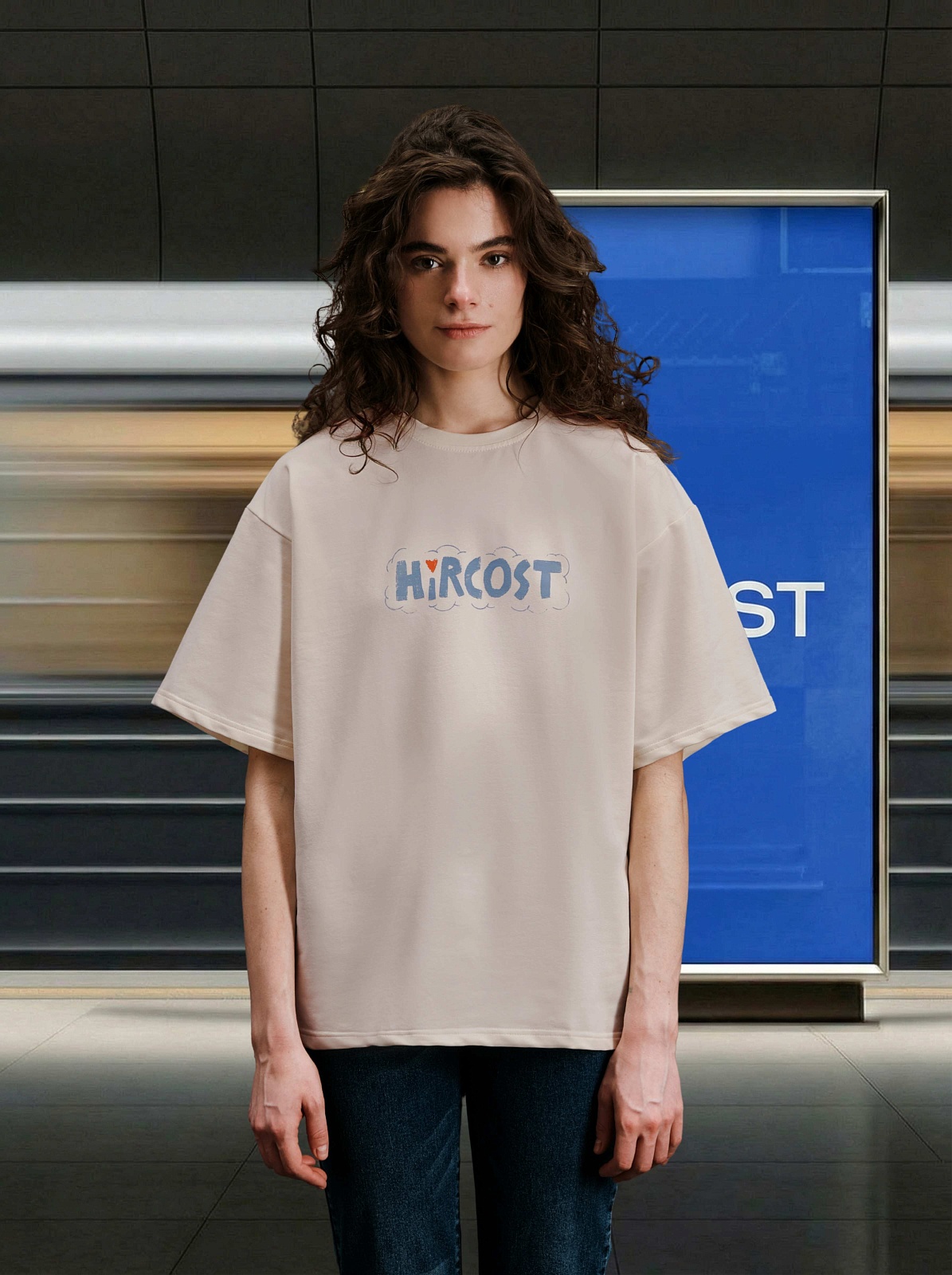 Футболка Письмо из детства (XL, Латте)