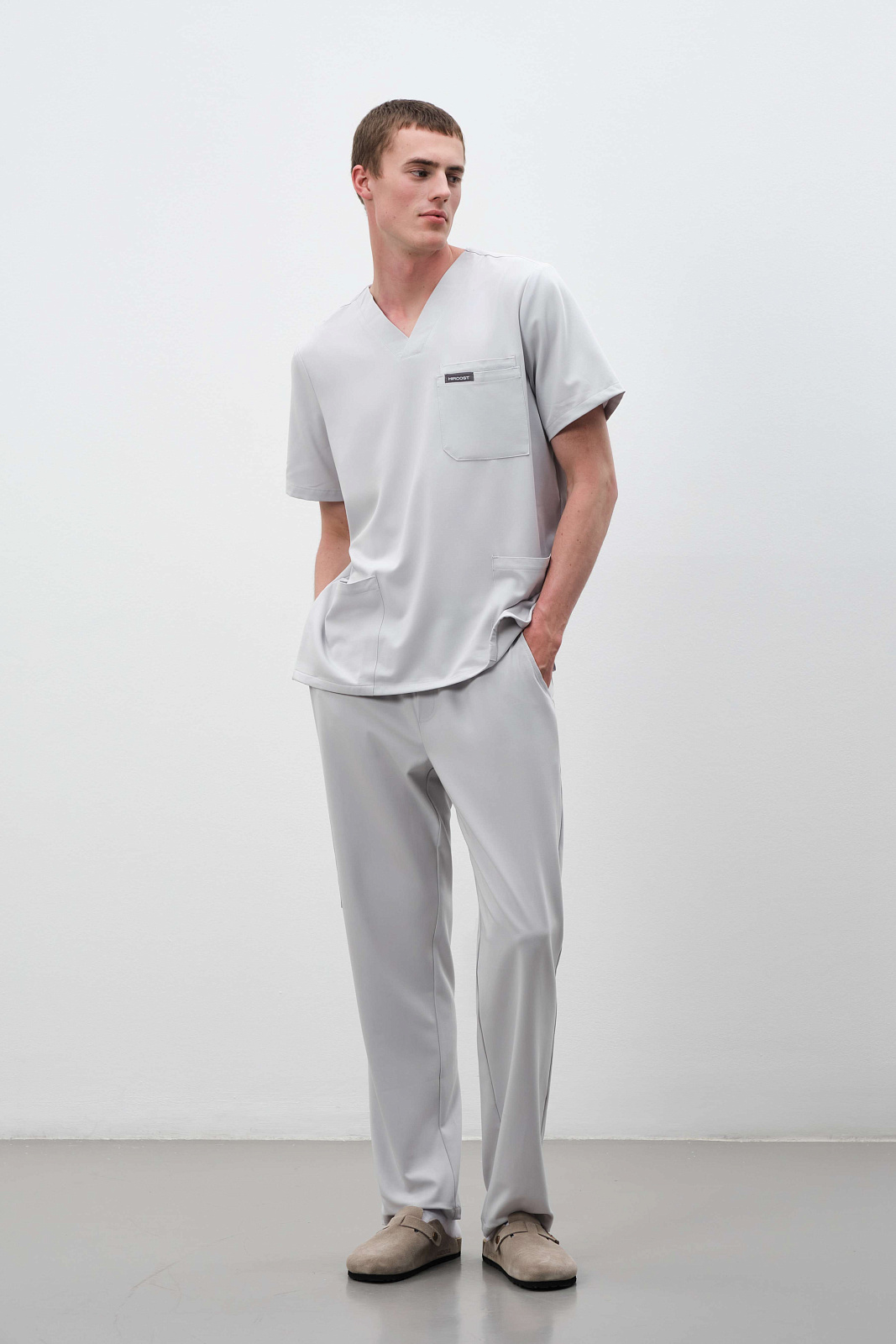 Брюки свободные мужские (XS, Светло-серый)