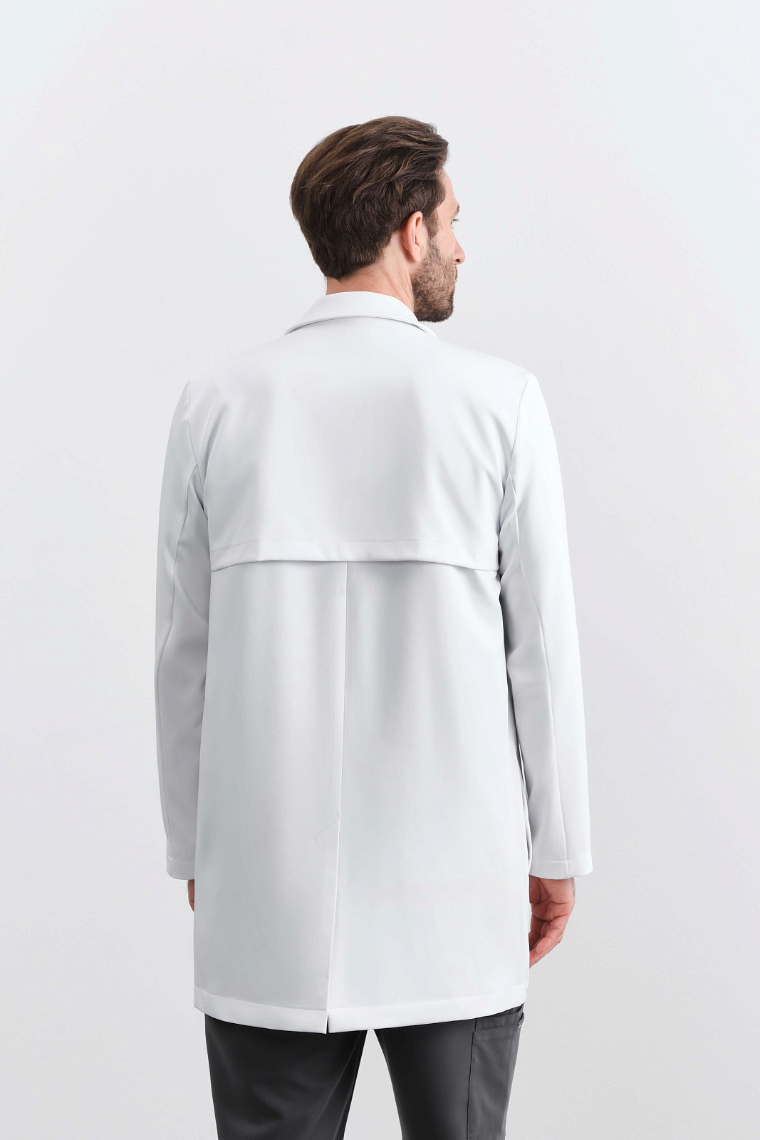 Халат прямой HIRCOST (XL, Белый)