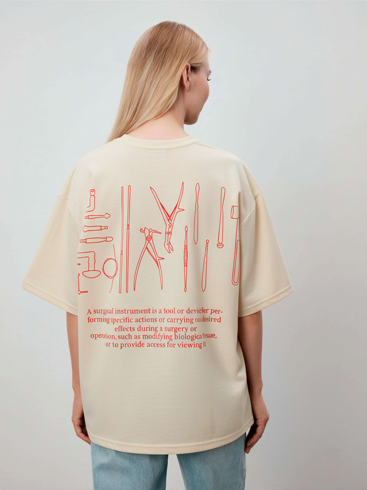 Футболка Хирургические Инструменты (XL, Латте)