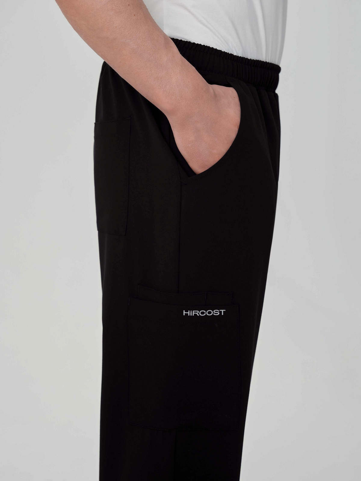 Брюки свободные мужские (XL, Черный)