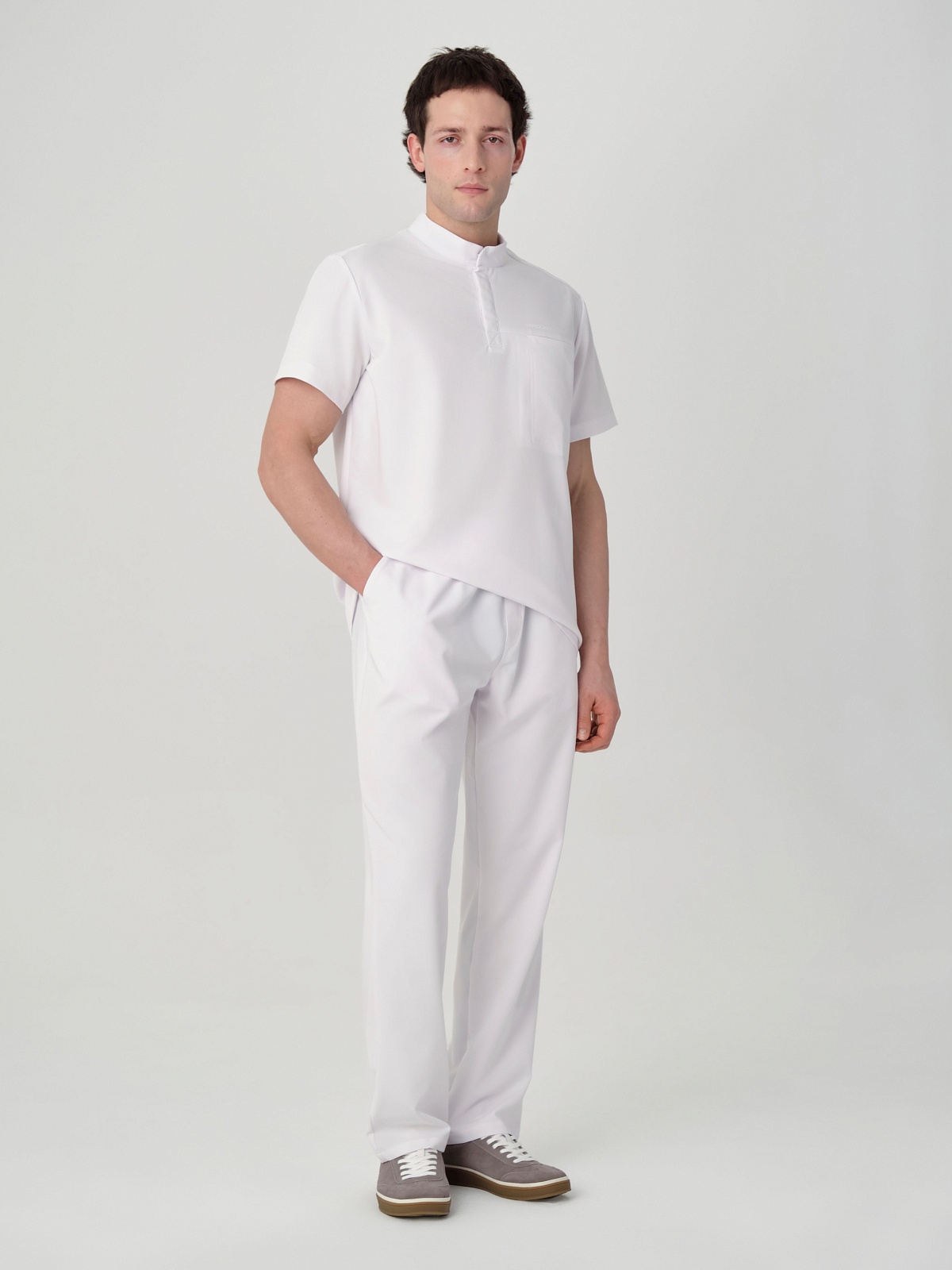 Брюки прямые мужские (3XL, Белый)