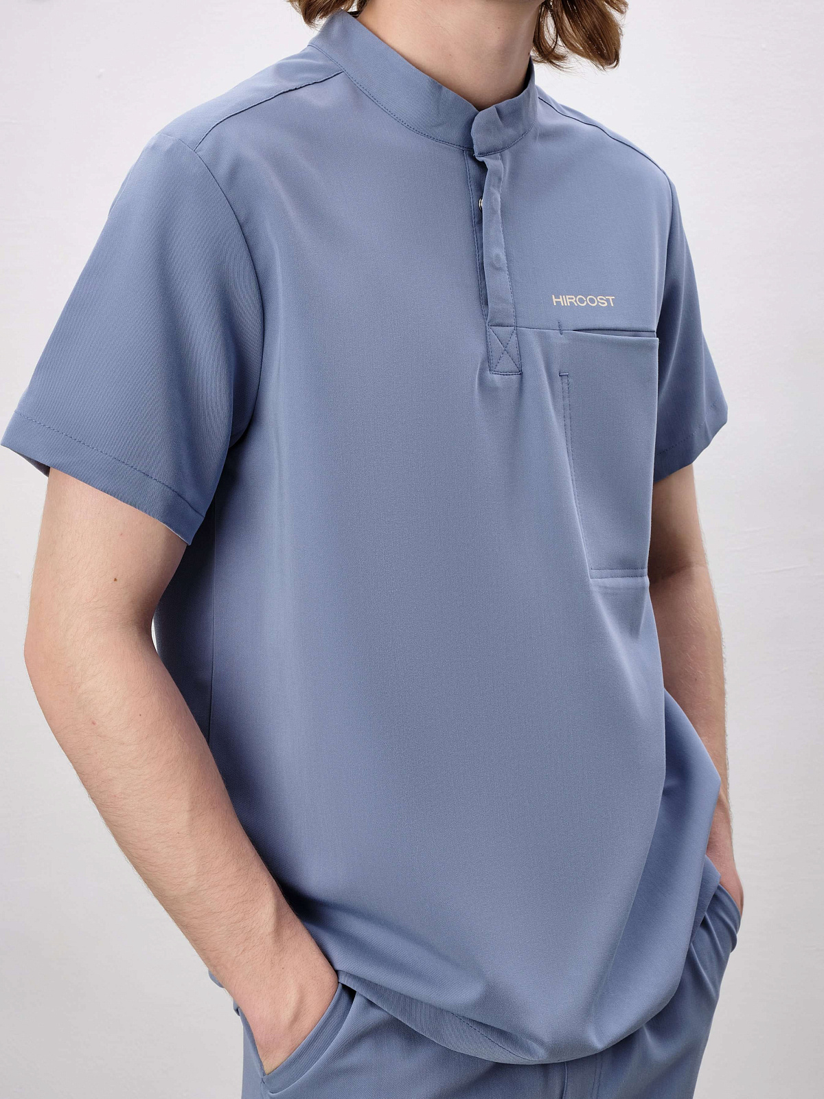 Топ с воротником стойкой мужской (3XL, Маренго)