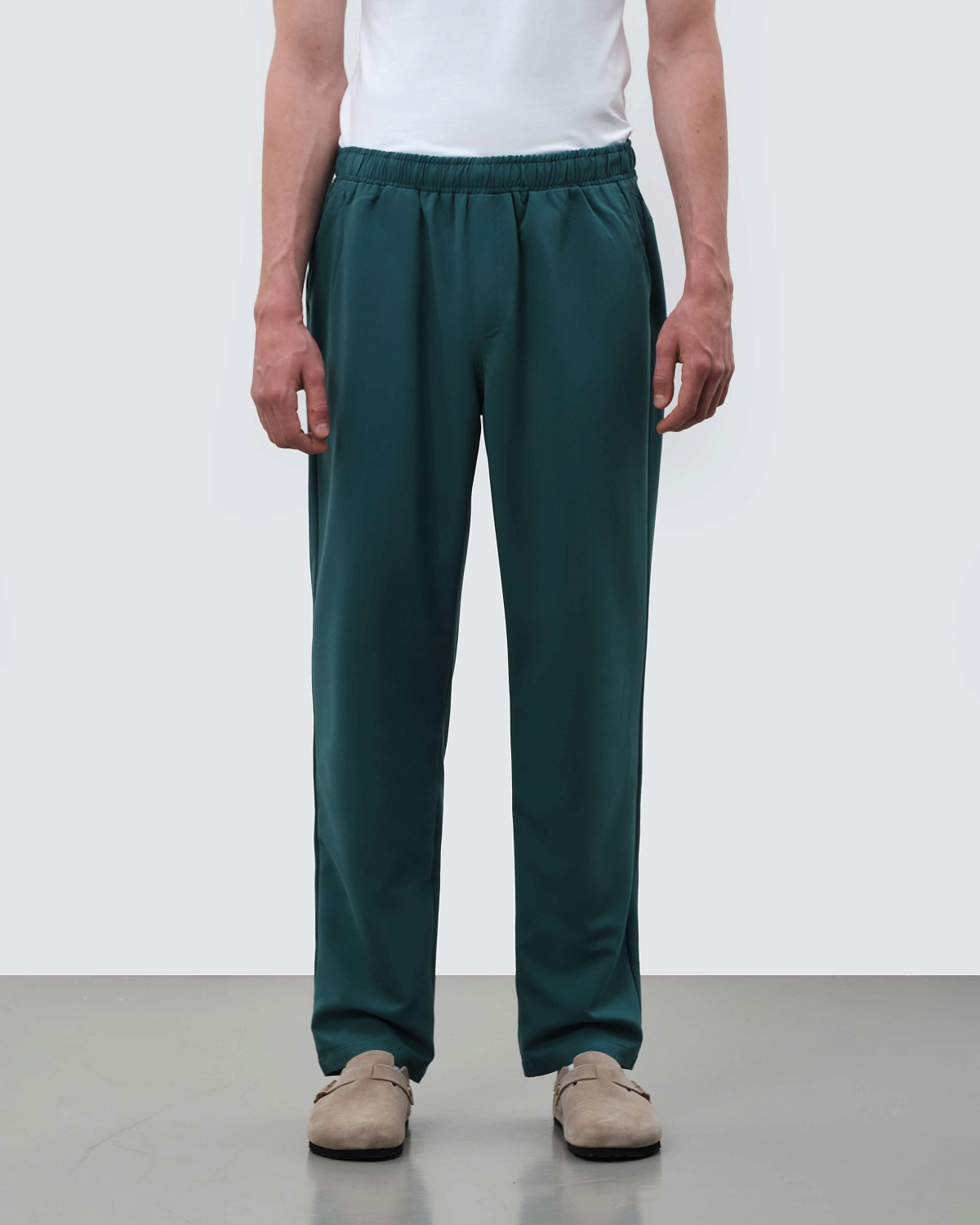 Брюки прямые мужские (XL, Изумрудный)
