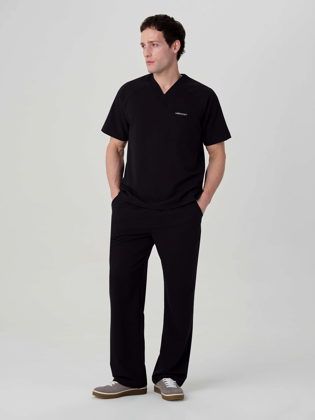 Брюки свободные мужские (XL, Черный)